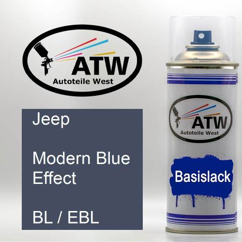 Jeep, Modern Blue Effect, BL / EBL: 400ml Sprühdose, von ATW Autoteile West.